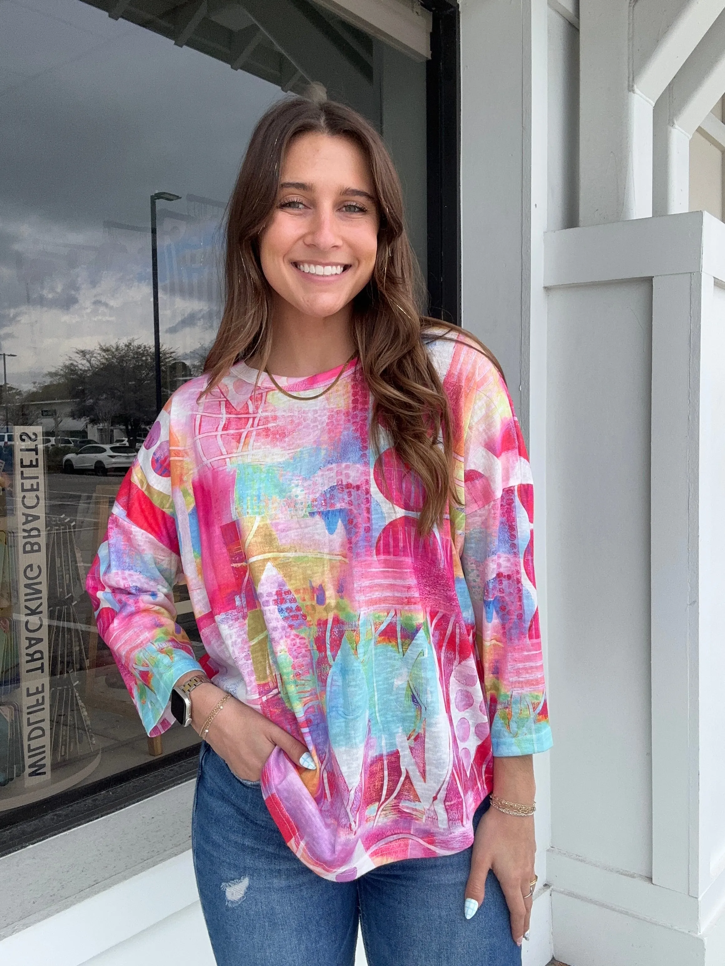 All The Colors Dolman Sleeve Top