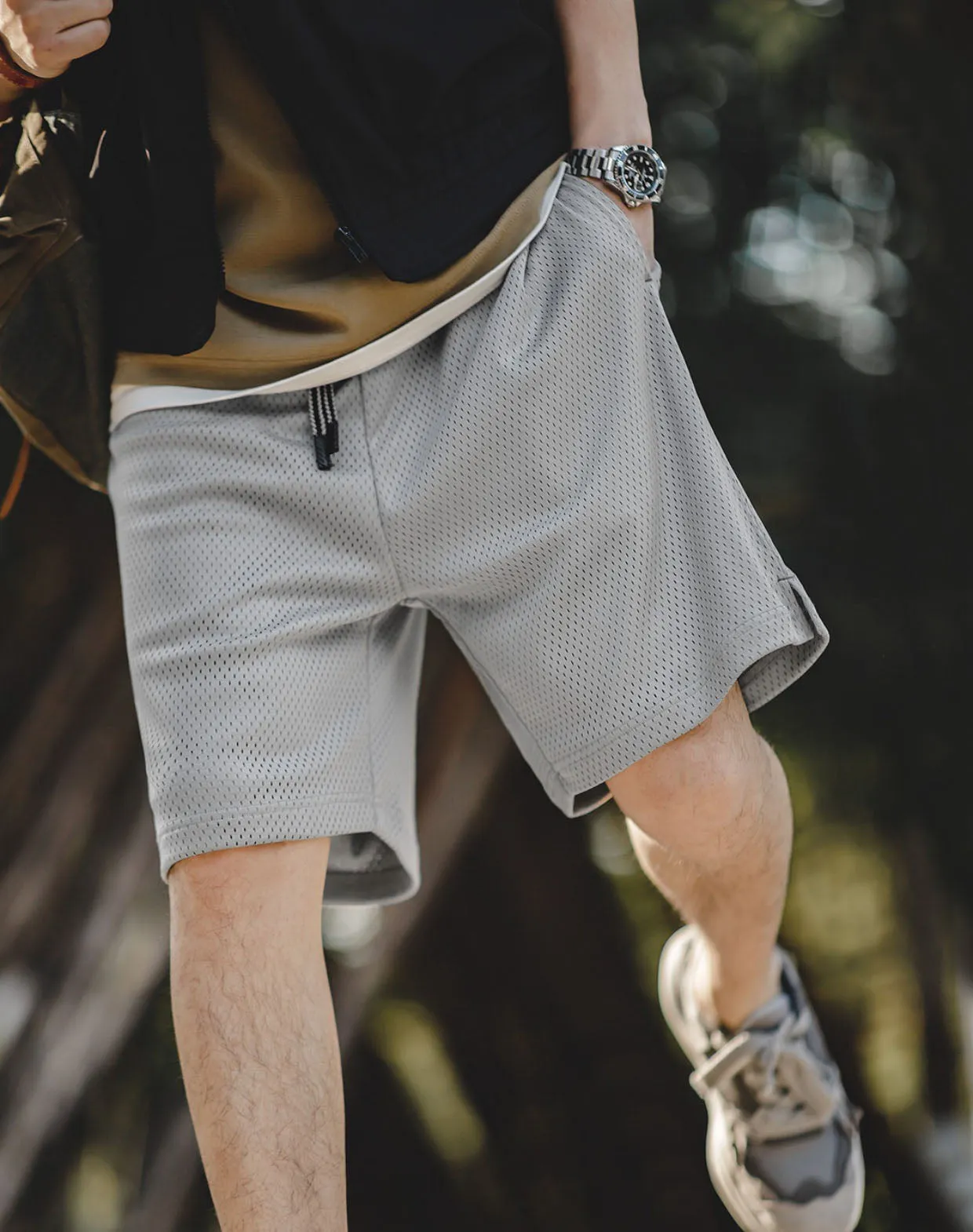 American Retro Mesh Breathable Loose Basketball Men's Shorts