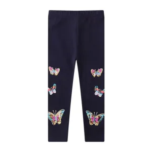 Animal Butterfly Sequin Straight Leggings for Girls
