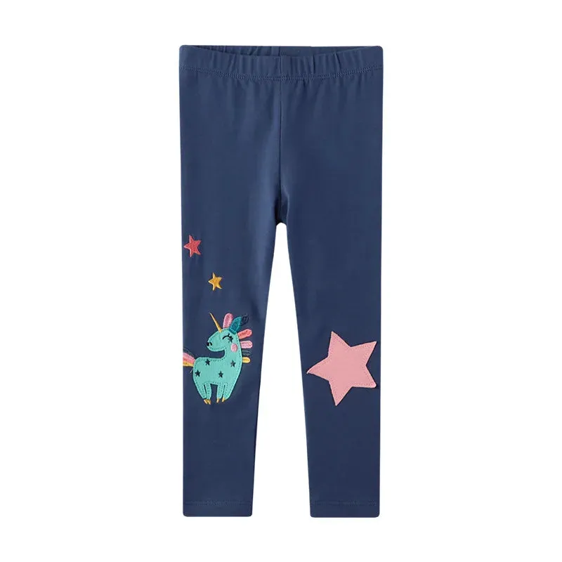 Animal Butterfly Sequin Straight Leggings for Girls