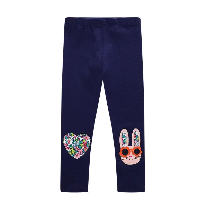 Animal Butterfly Sequin Straight Leggings for Girls