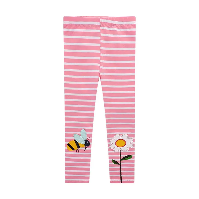 Animal Butterfly Sequin Straight Leggings for Girls