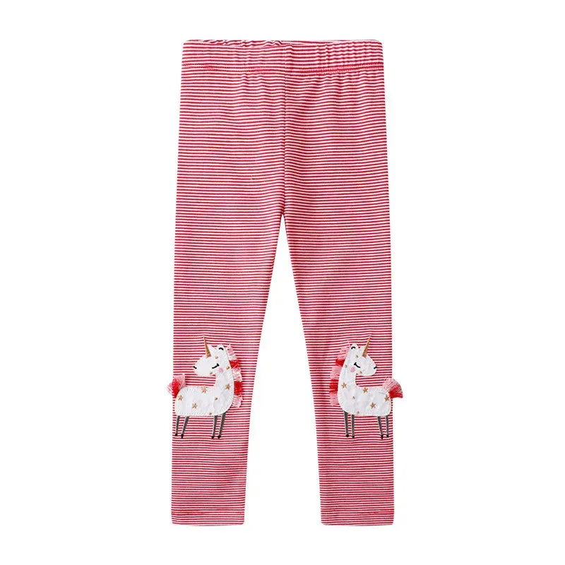Animal Butterfly Sequin Straight Leggings for Girls