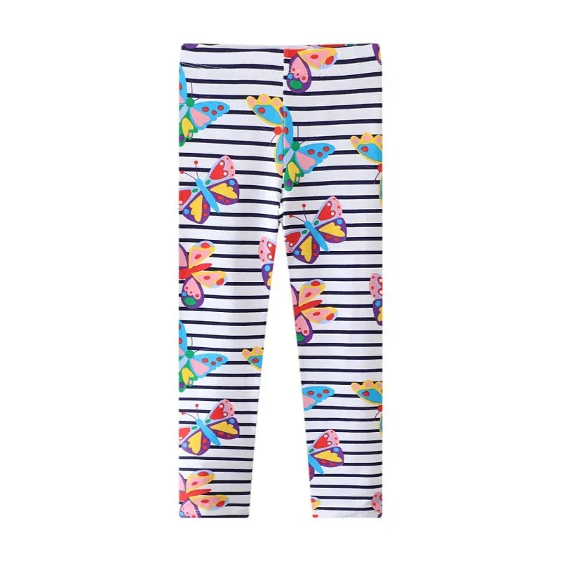 Animal Butterfly Sequin Straight Leggings for Girls