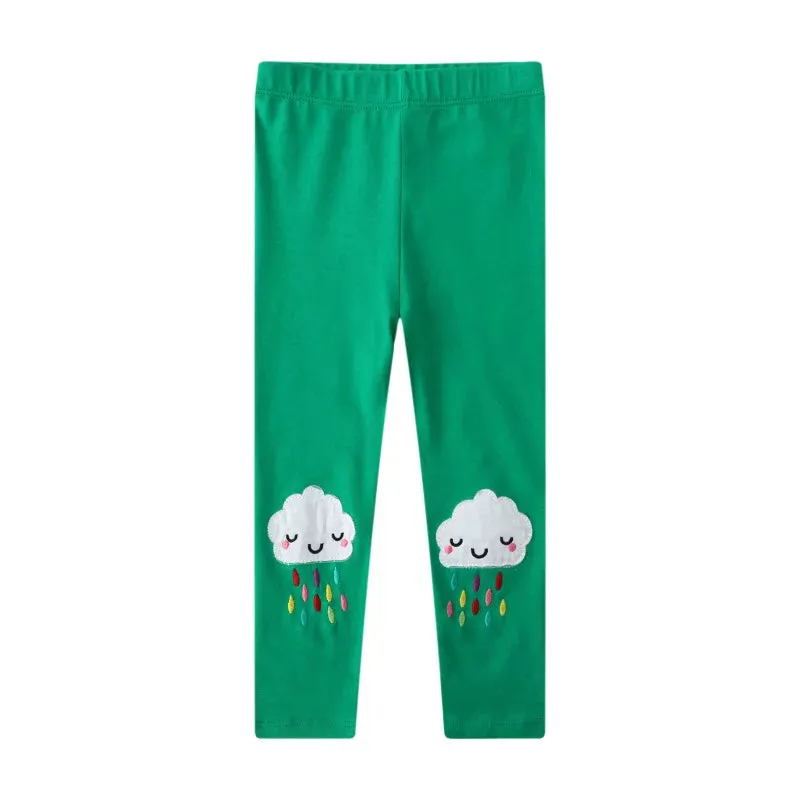 Animal Butterfly Sequin Straight Leggings for Girls