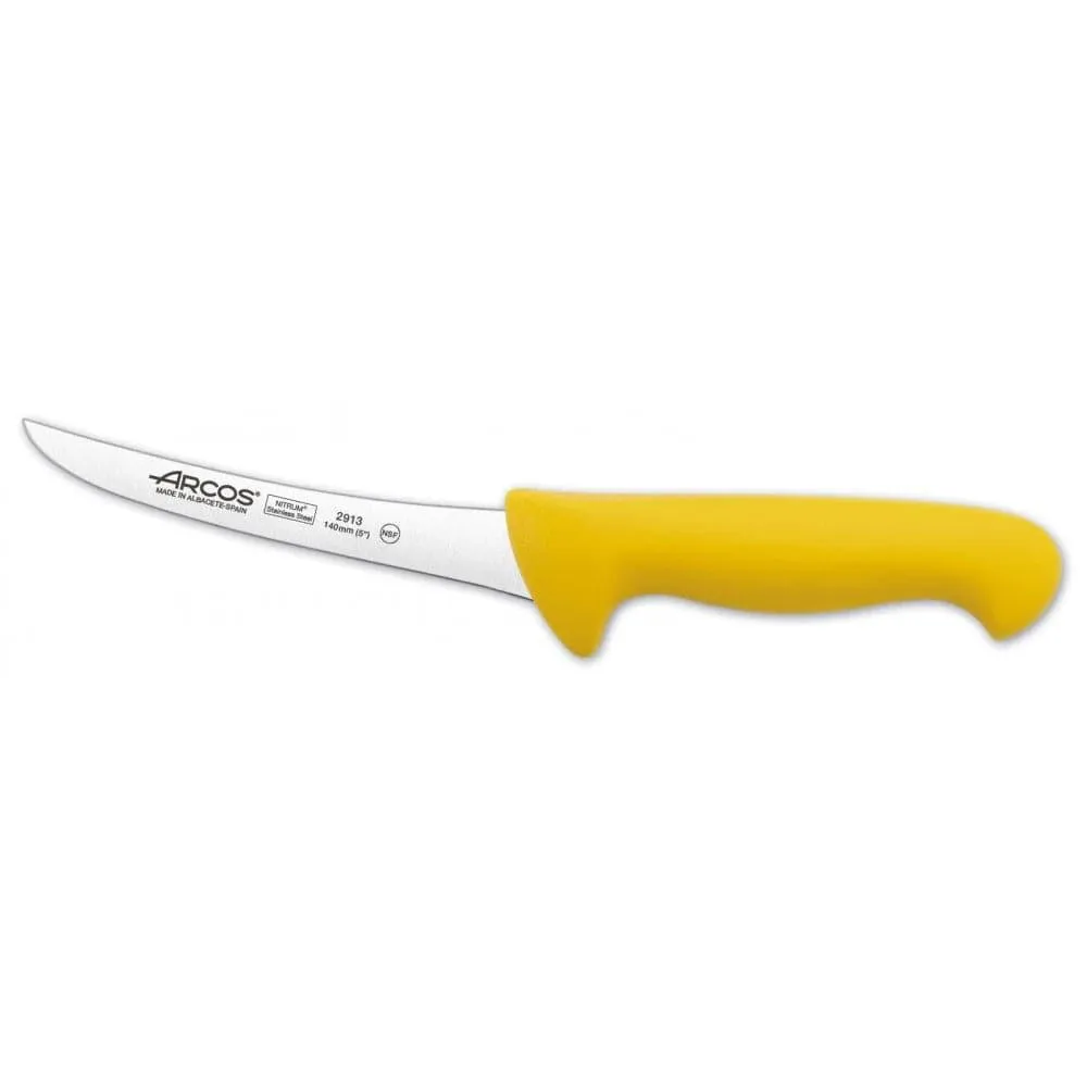 Arcos 291300 Boning Knife Curved Stiff Blade 14 cm Yellow