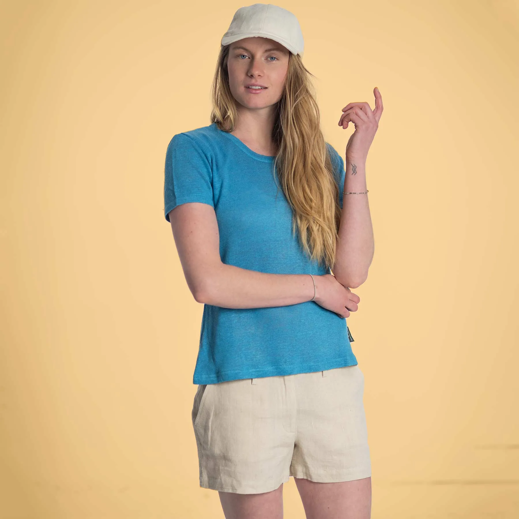 ARUBA 100% Organic Hemp Shorts For Women (Plastic-Free Nut Buttons) (Closeout - Final Sale)