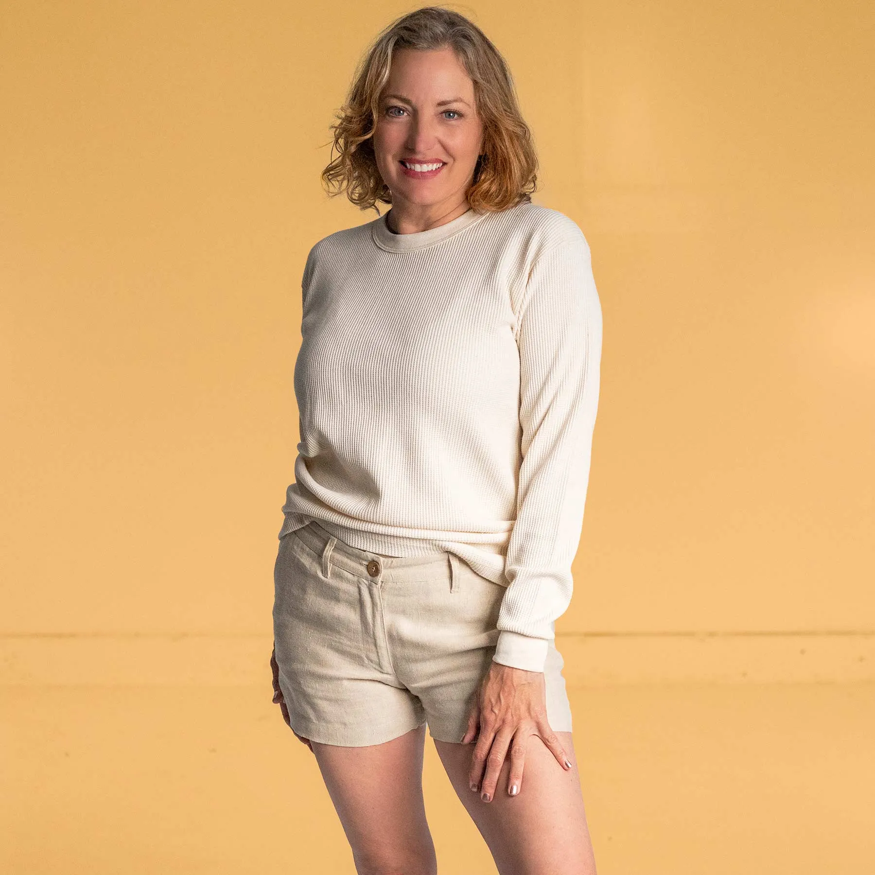 ARUBA 100% Organic Hemp Shorts For Women (Plastic-Free Nut Buttons) (Closeout - Final Sale)