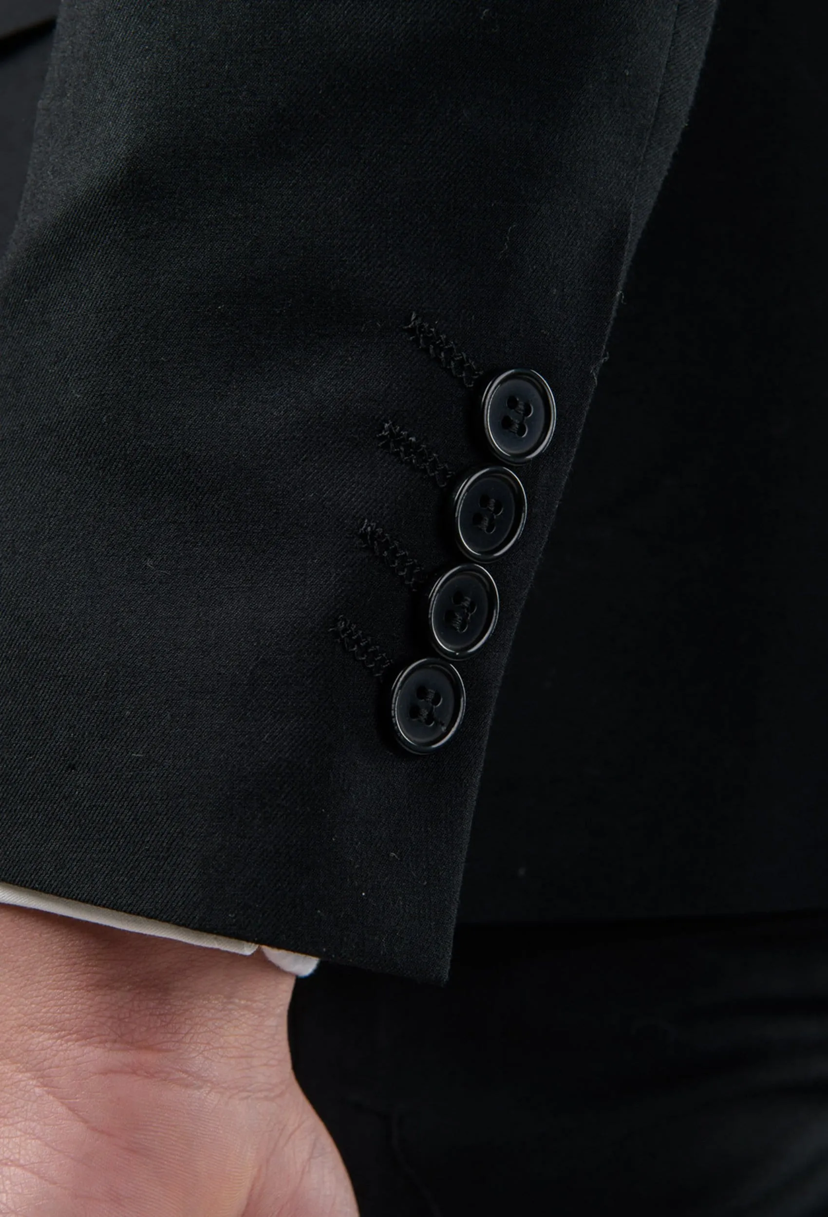 Aston slim fit laneport suit in black