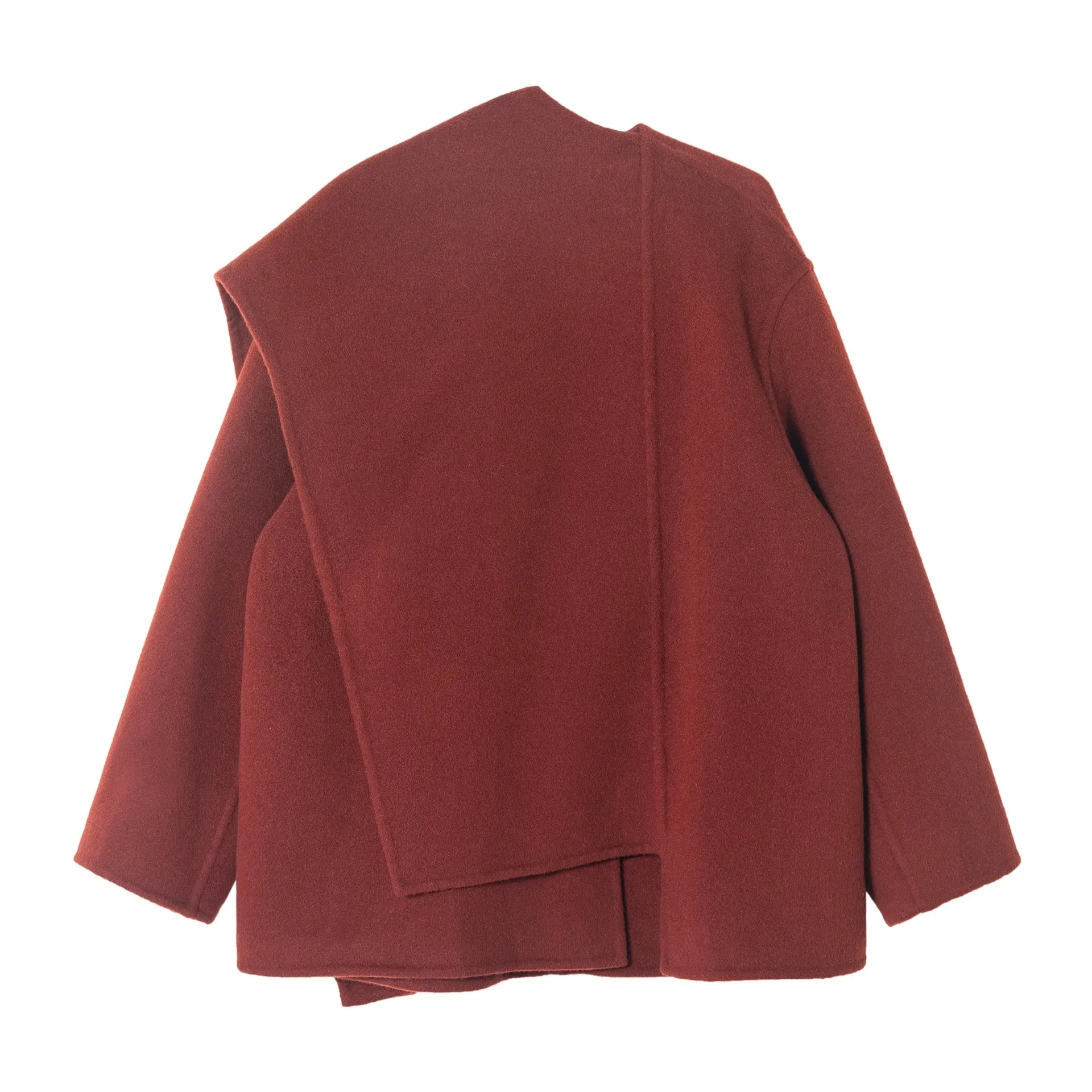 Asymmetrical Wool Coat