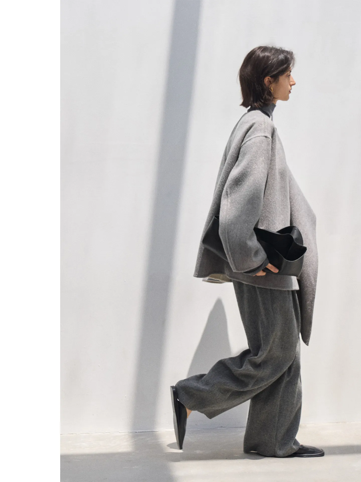 Asymmetrical Wool Coat