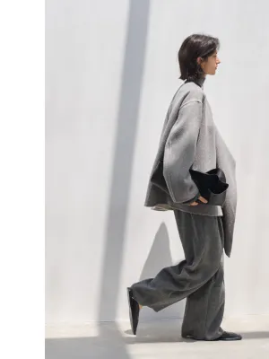 Asymmetrical Wool Coat