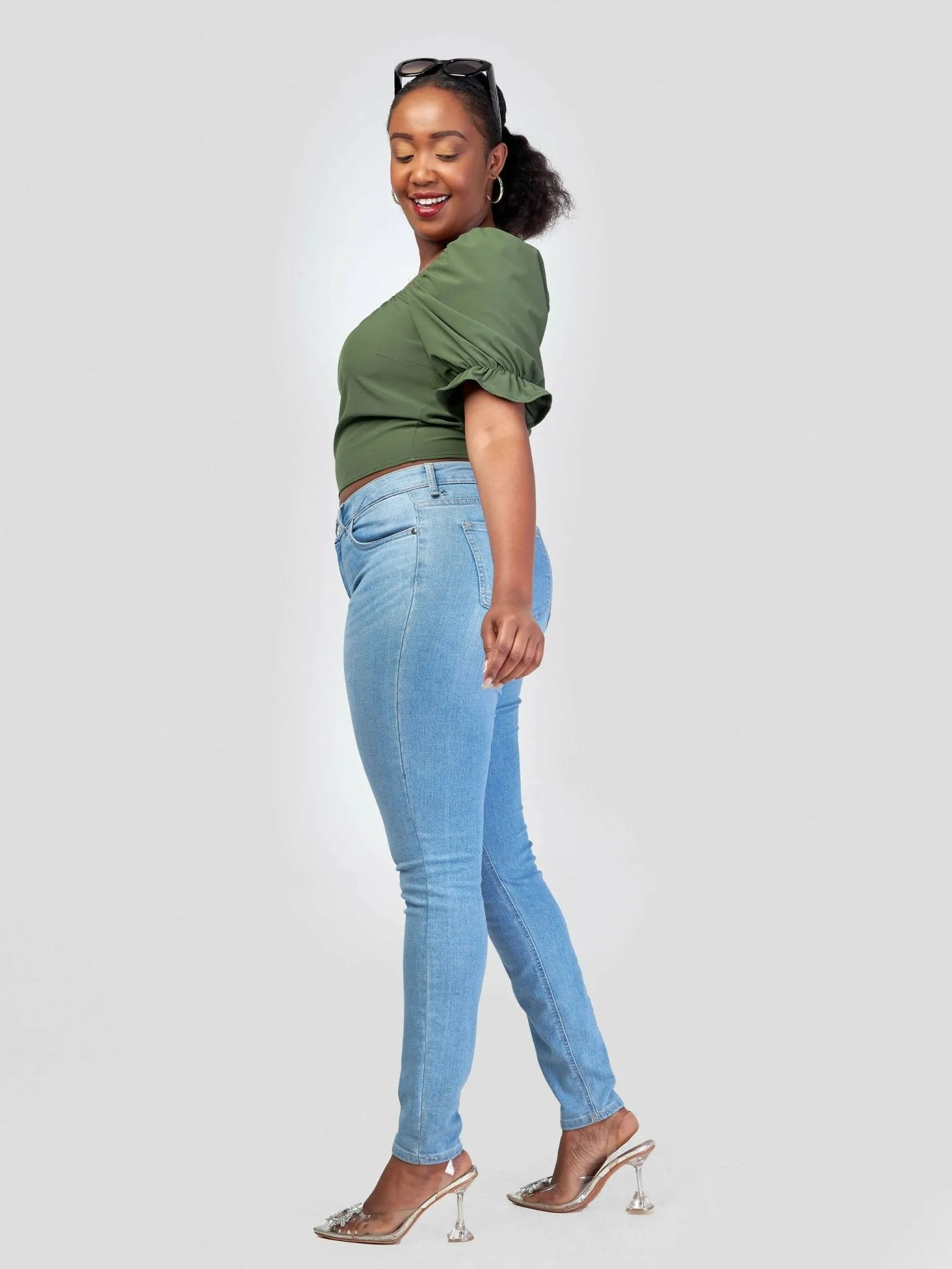Beqss Mai Tie Top - Hunters Green