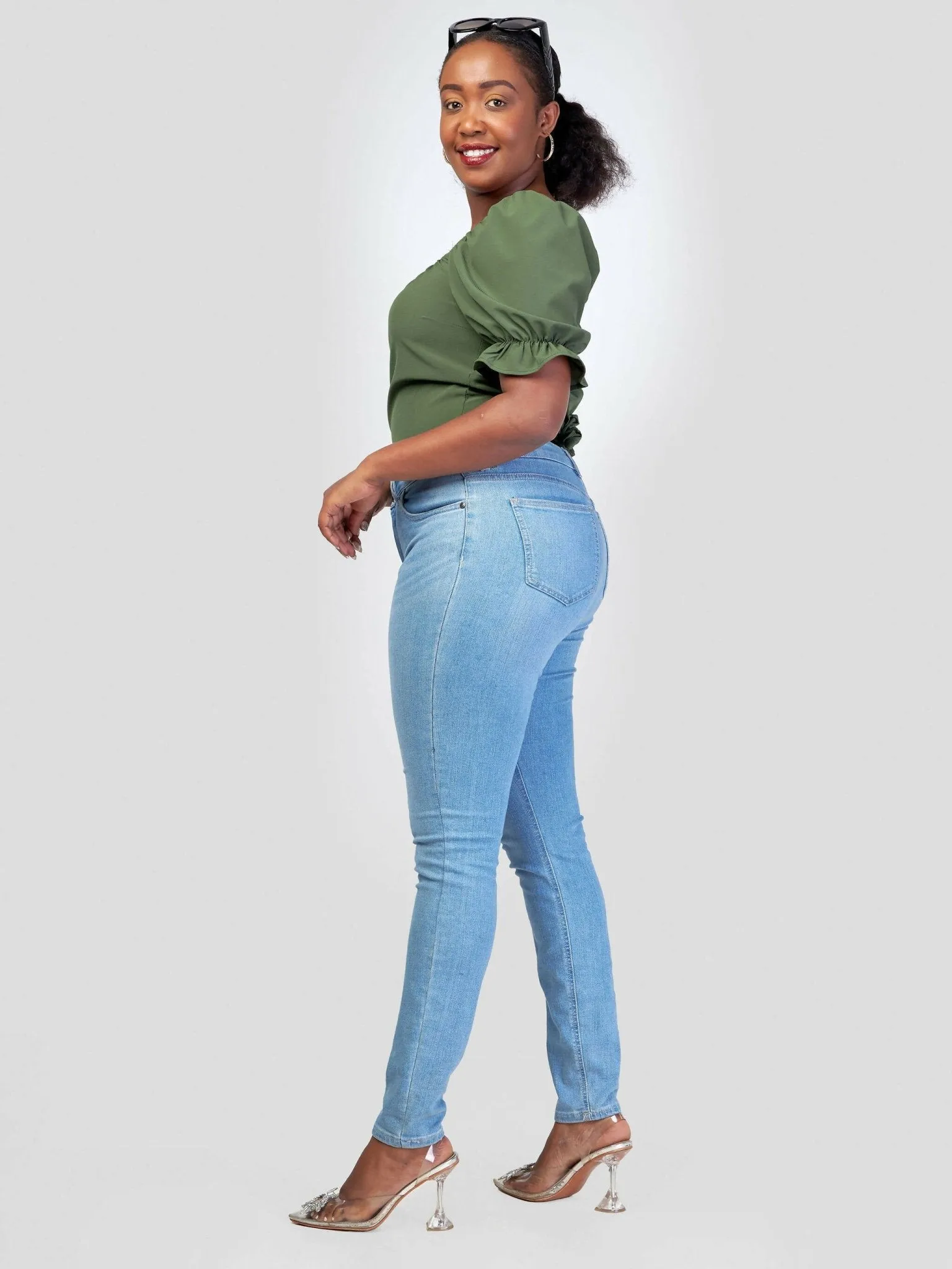 Beqss Mai Tie Top - Hunters Green