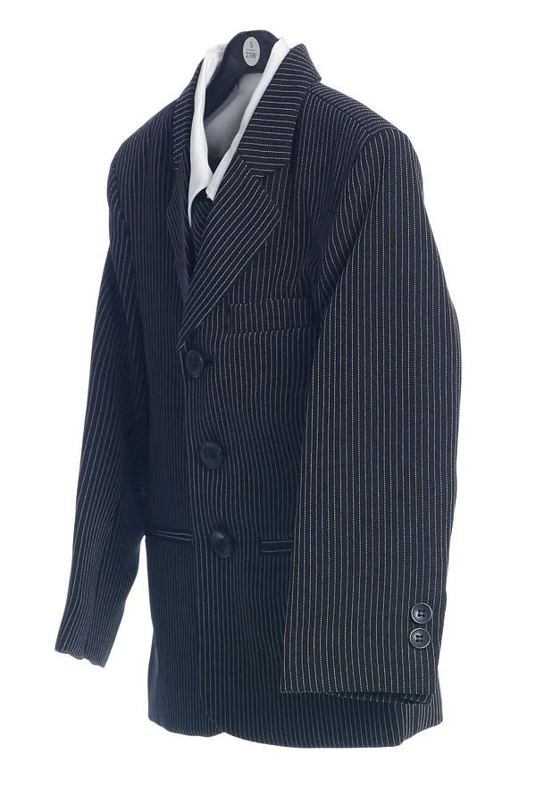 Boys Striped Suits with Pants, Tie, Vest, Dress Shirt