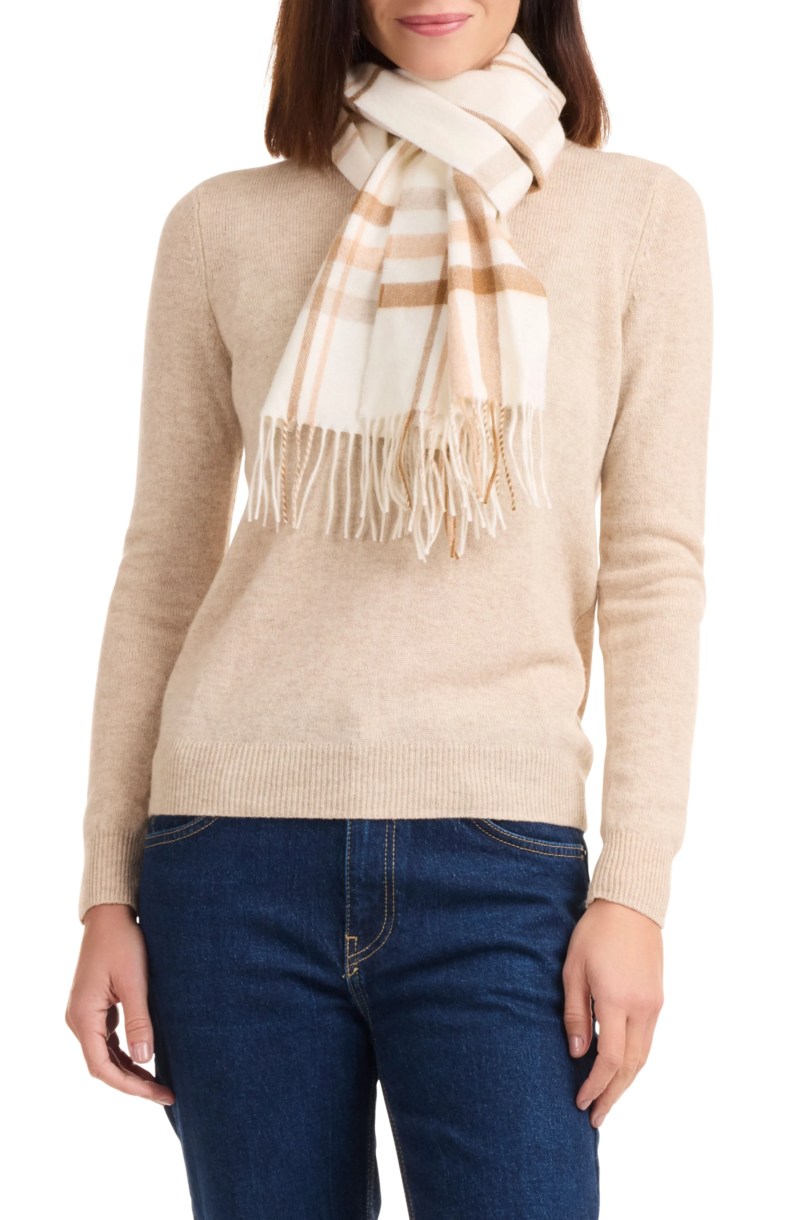 CASHMERE CHECK SCARF