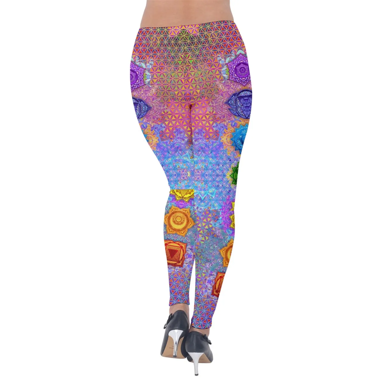 Chakra Flower of Life Velvet Leggings