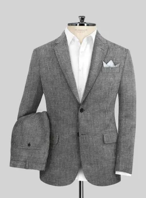 Chambray Black Linen Suit