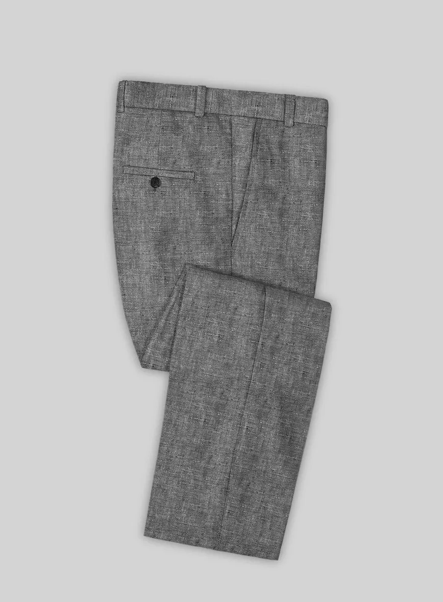 Chambray Black Linen Suit