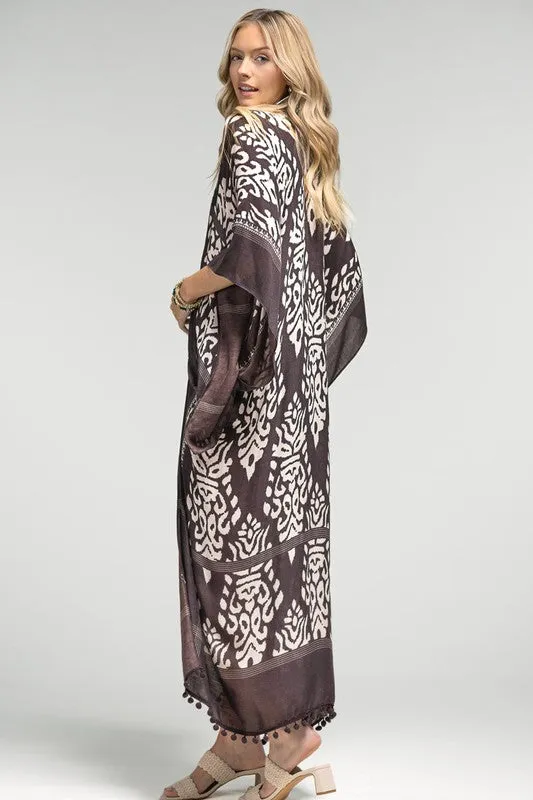 Charcoal Boho Kimono
