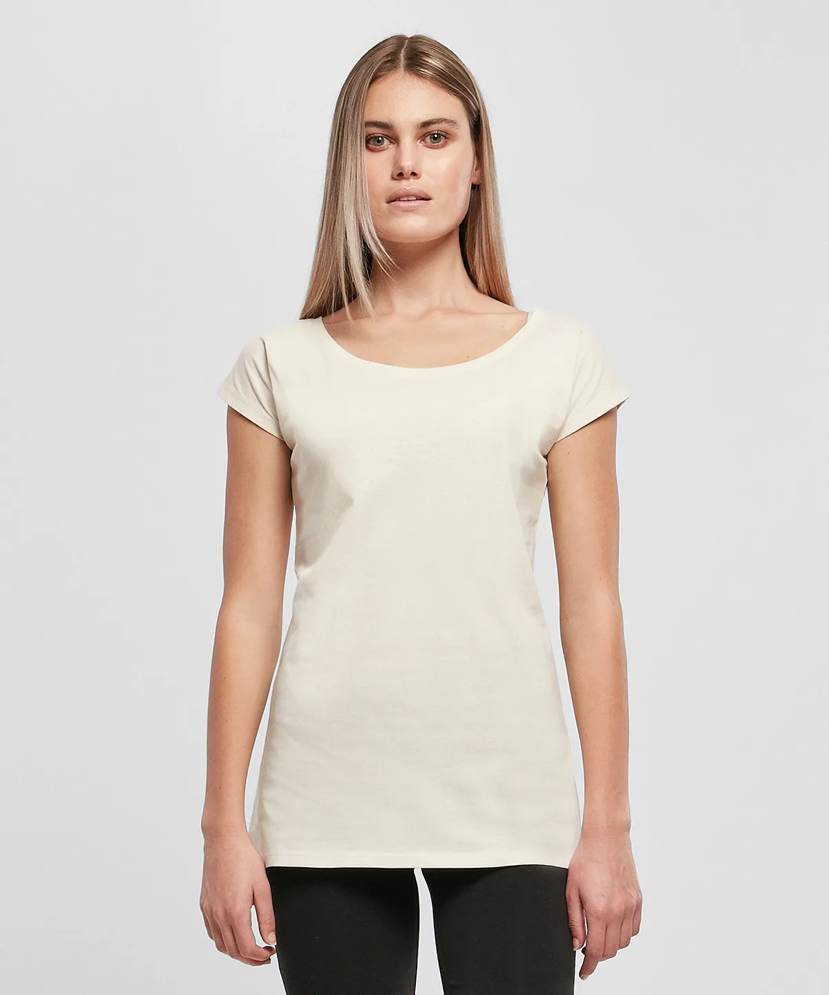 Charcoal - Women's wide neck tee