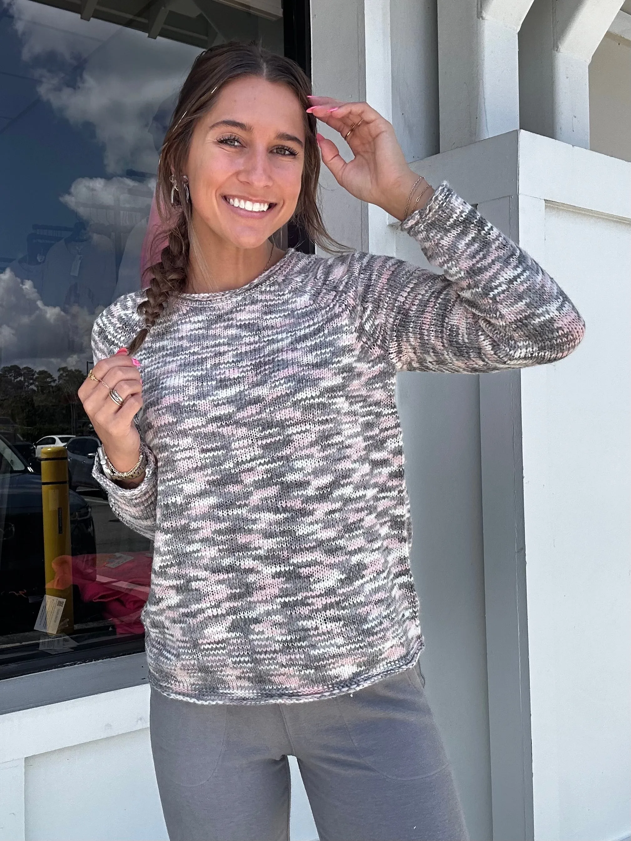 Colorwash Sweaters Roll Neck Crew