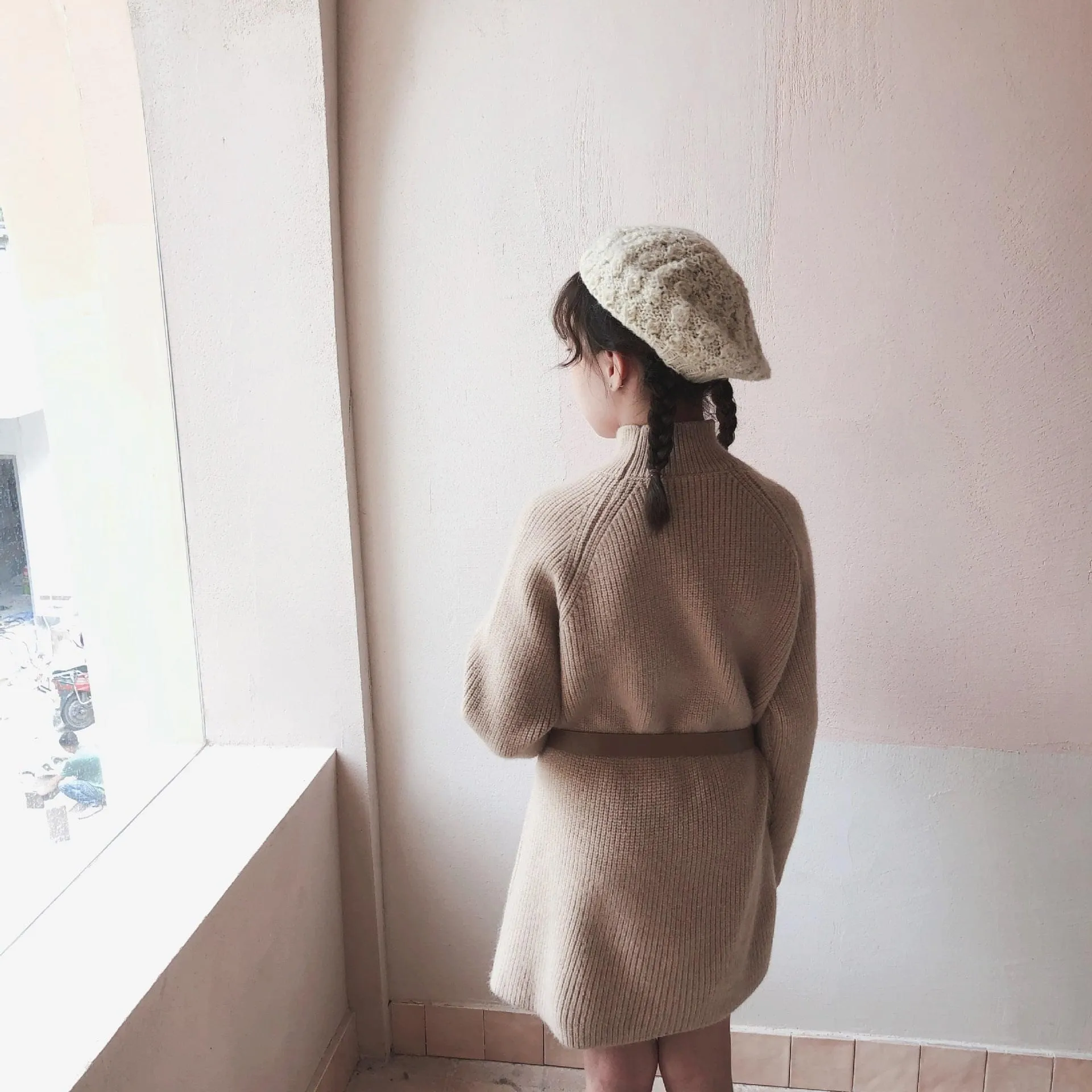 Comfortable Woolen Mid Length Dress - GlamzLife