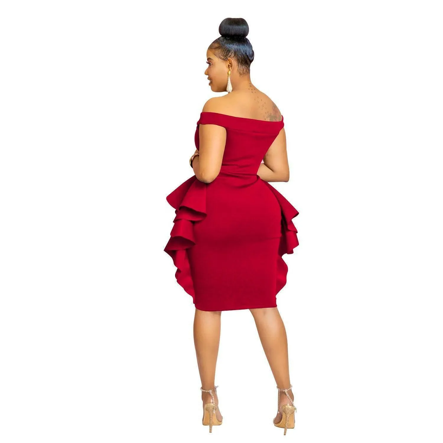 Coralie sleeveless ruffle skirt dress-FINAL SALE