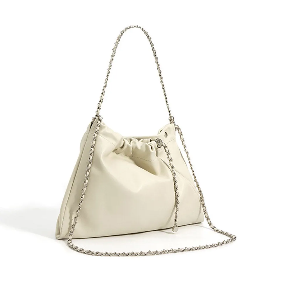 Cowhide bag double pocket shoulder cross bag【Mint】