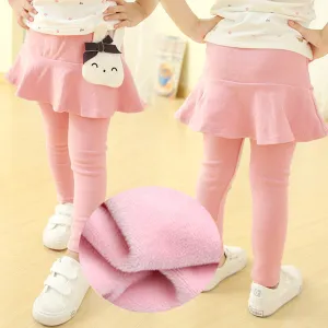 Cozy Chic: Girls' Autumn Winter Leggings with Velvet Lining