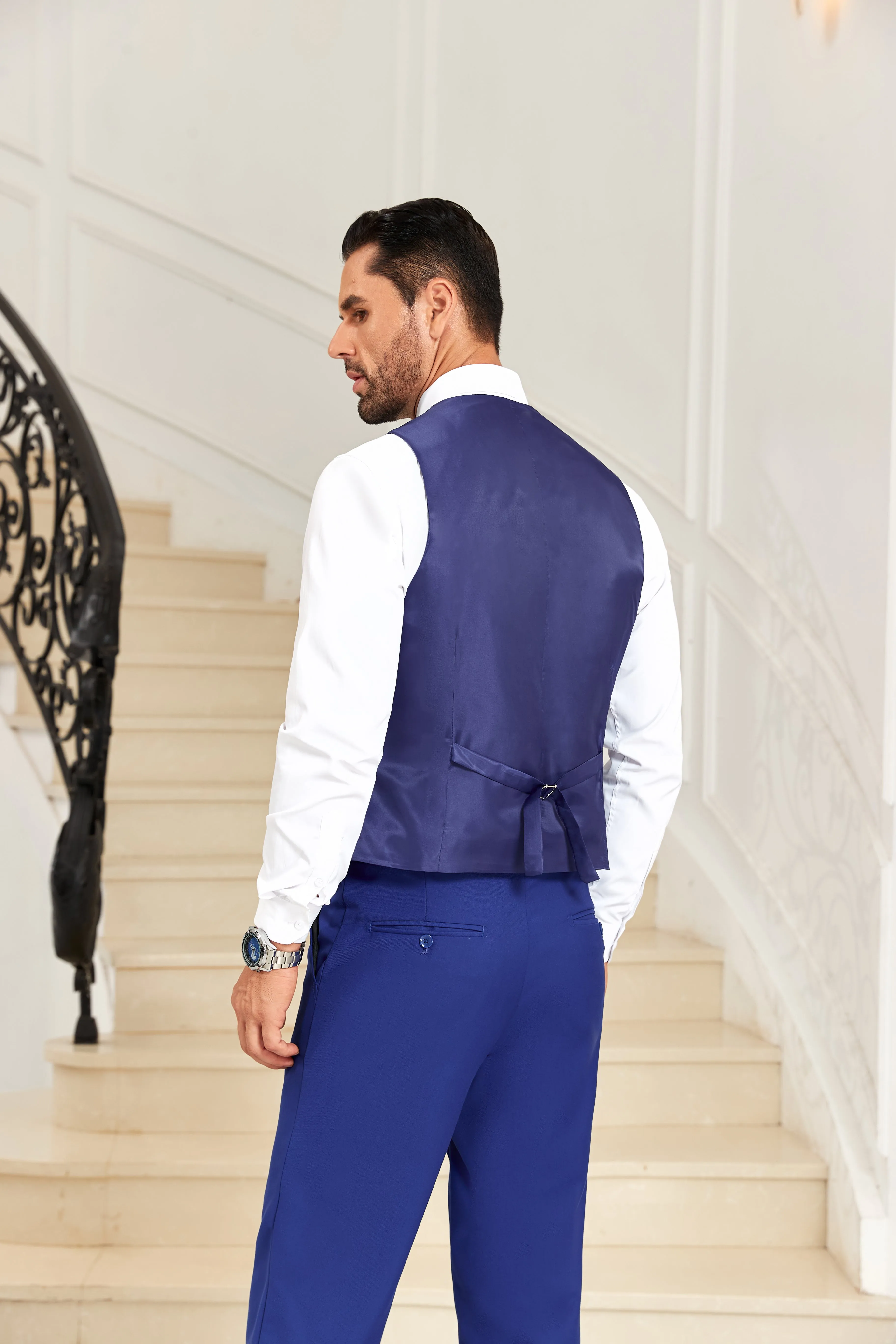 Designer Style Unique Design 2 Pieces Men's Suits Vest Pants