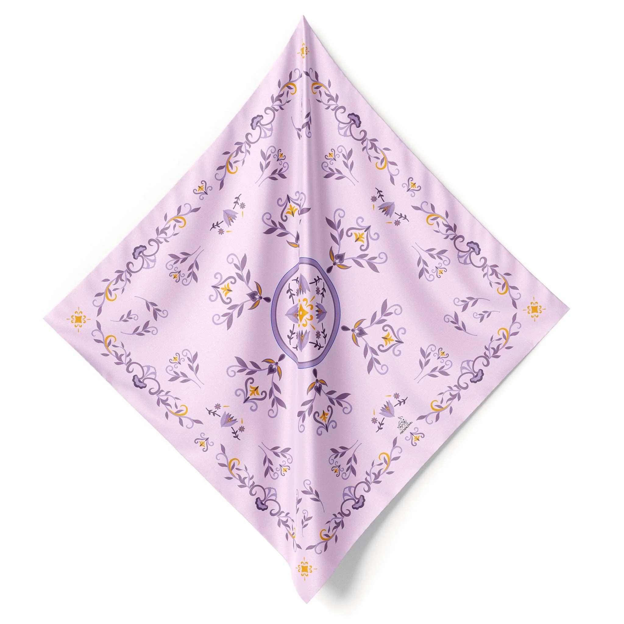 Elegant Purple Crocus Human Silk Scarf 50