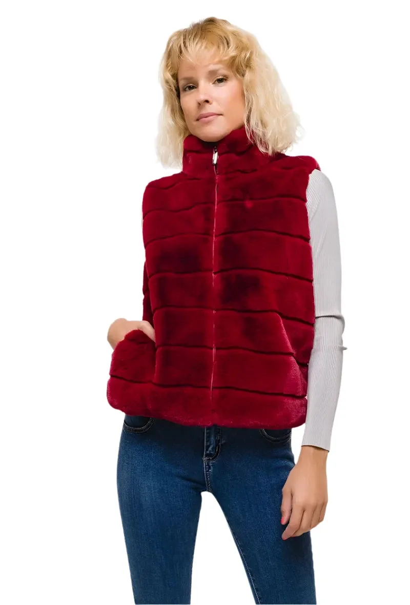 Ever Popular Italian Chunky Lined Faux Fur Gilet