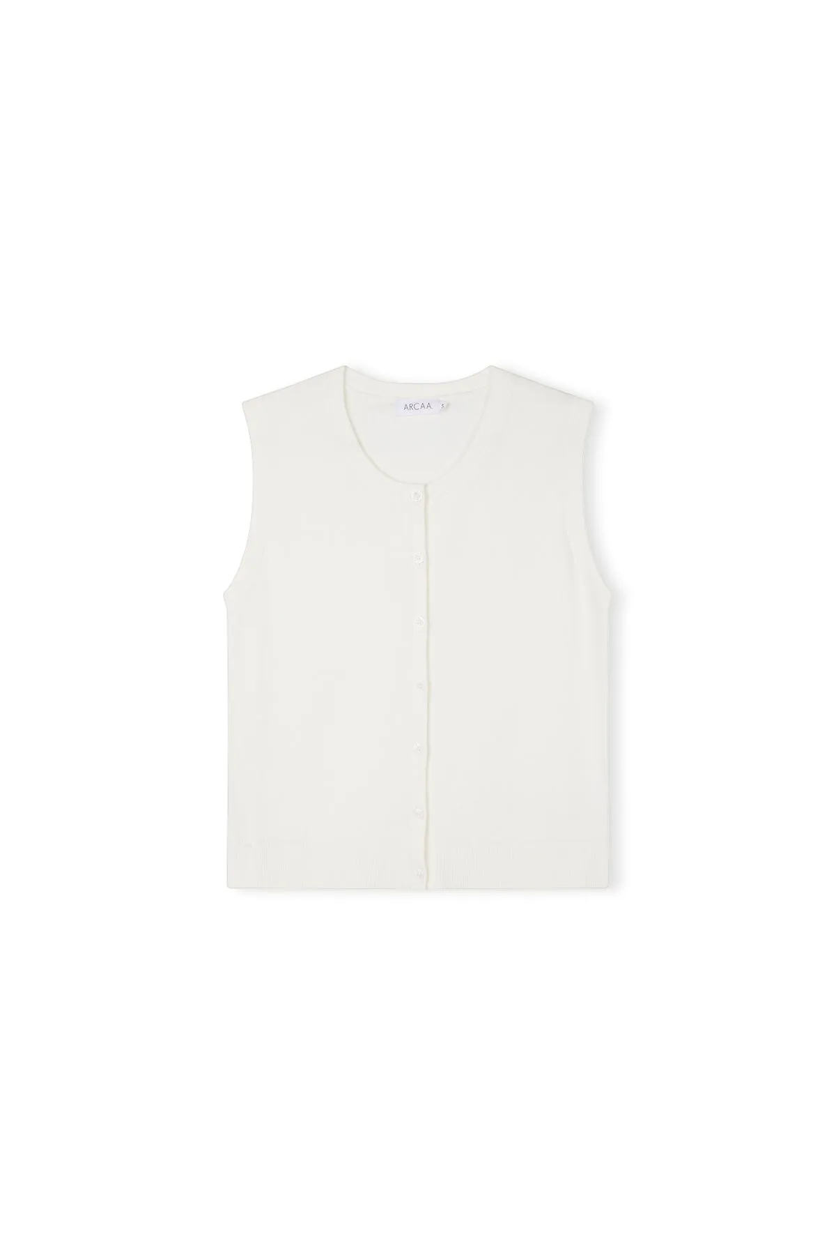 Finley Button Up Vest - Cream