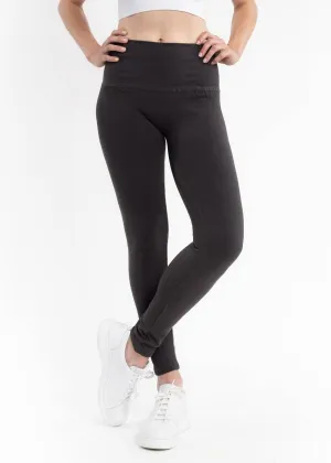 Fleece Lined Leggings: Charcoal