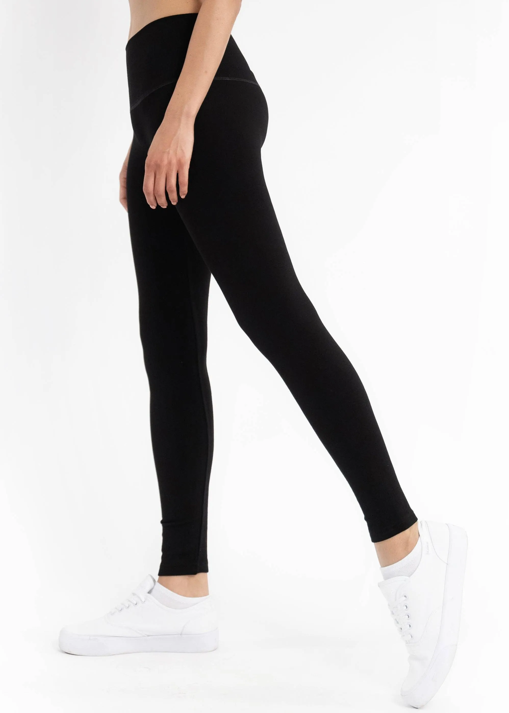 Fleece Lined Leggings: Charcoal