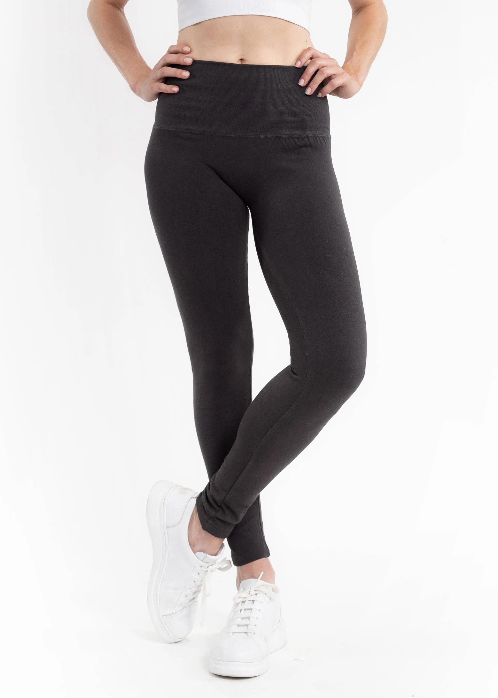 Fleece Lined Leggings: Charcoal