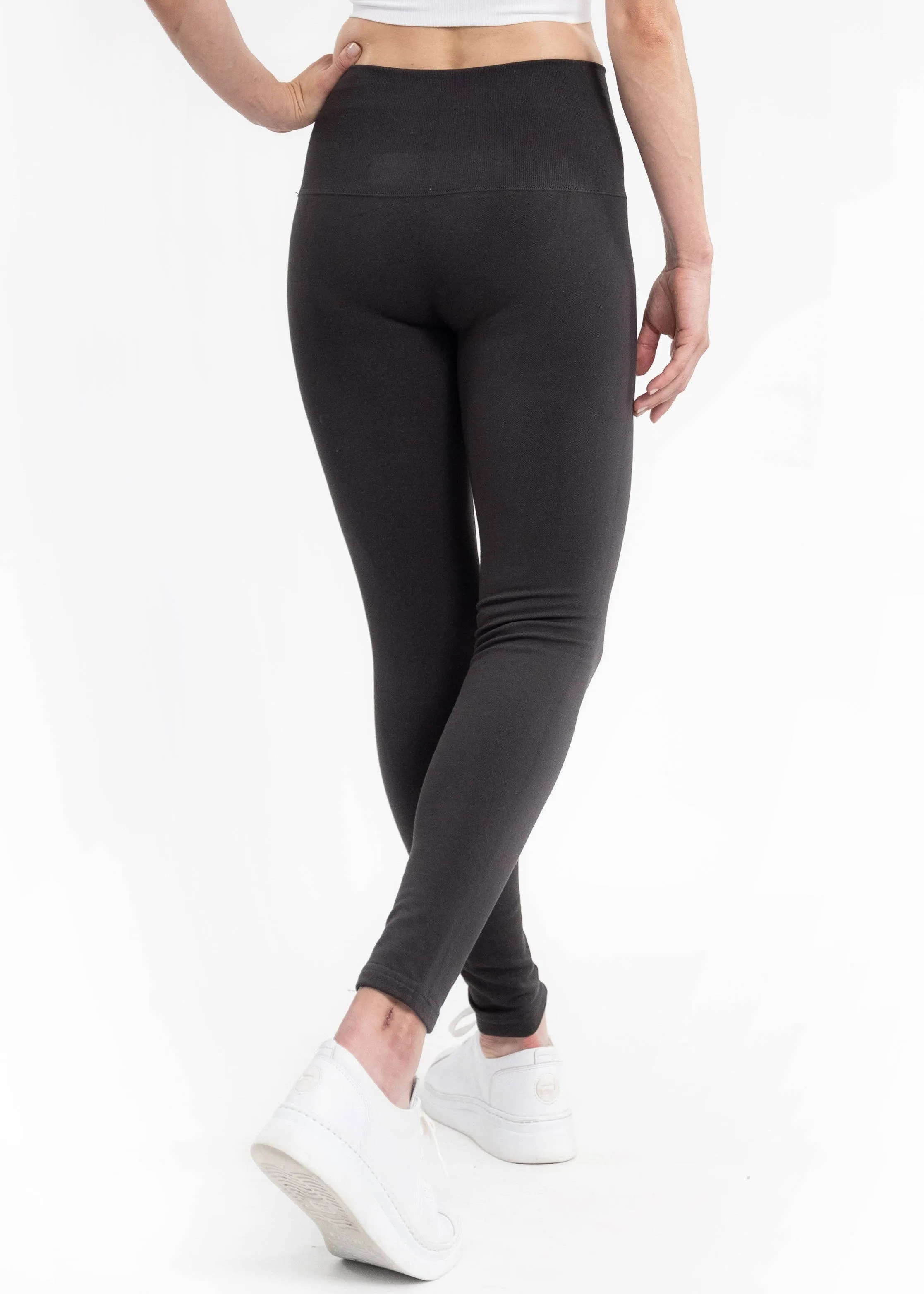 Fleece Lined Leggings: Charcoal