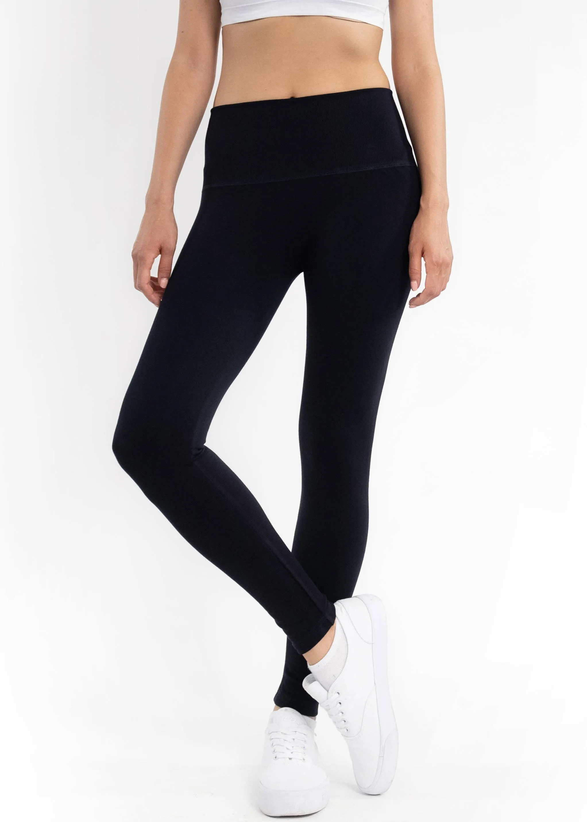 Fleece Lined Leggings: Charcoal