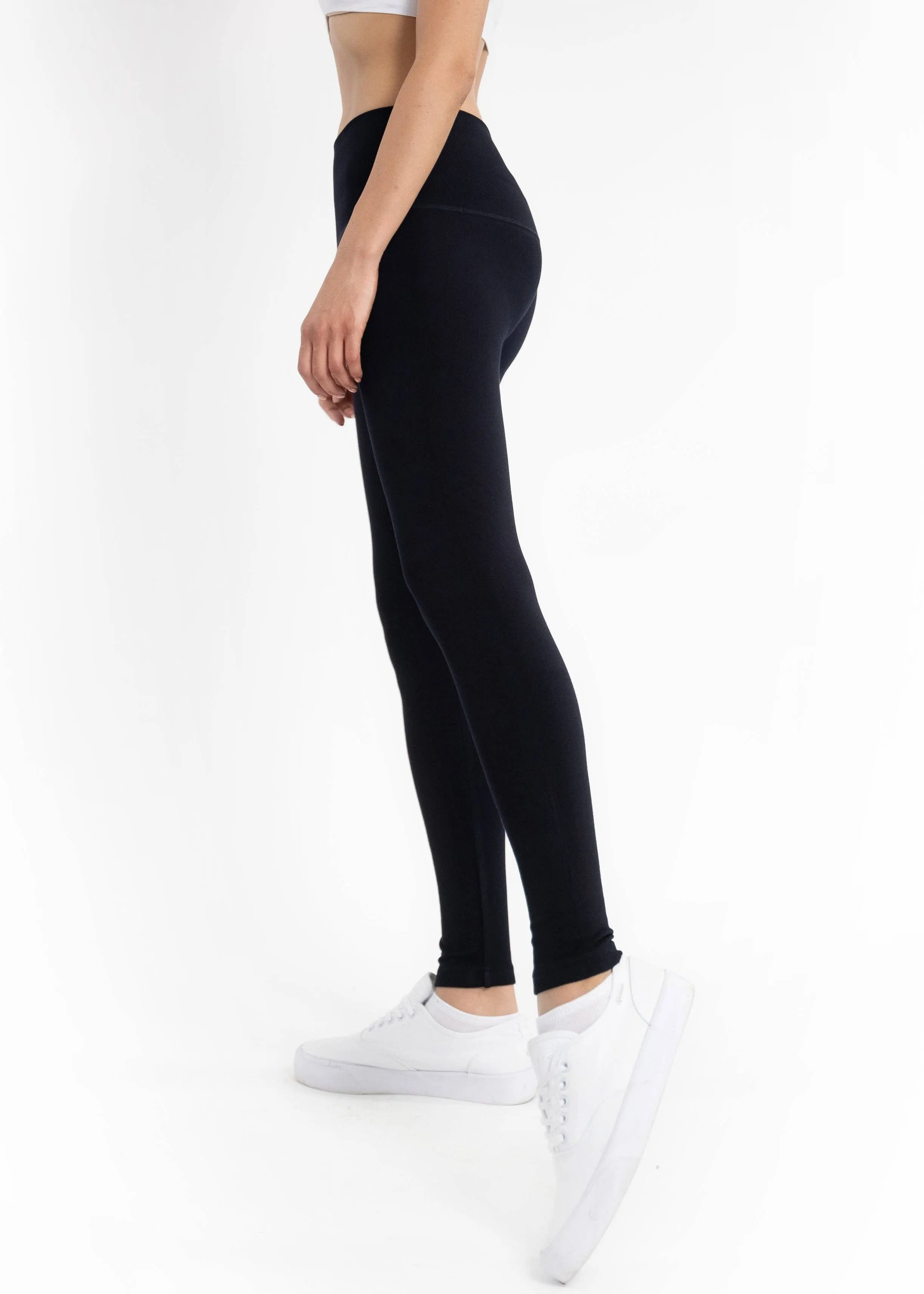 Fleece Lined Leggings: Charcoal