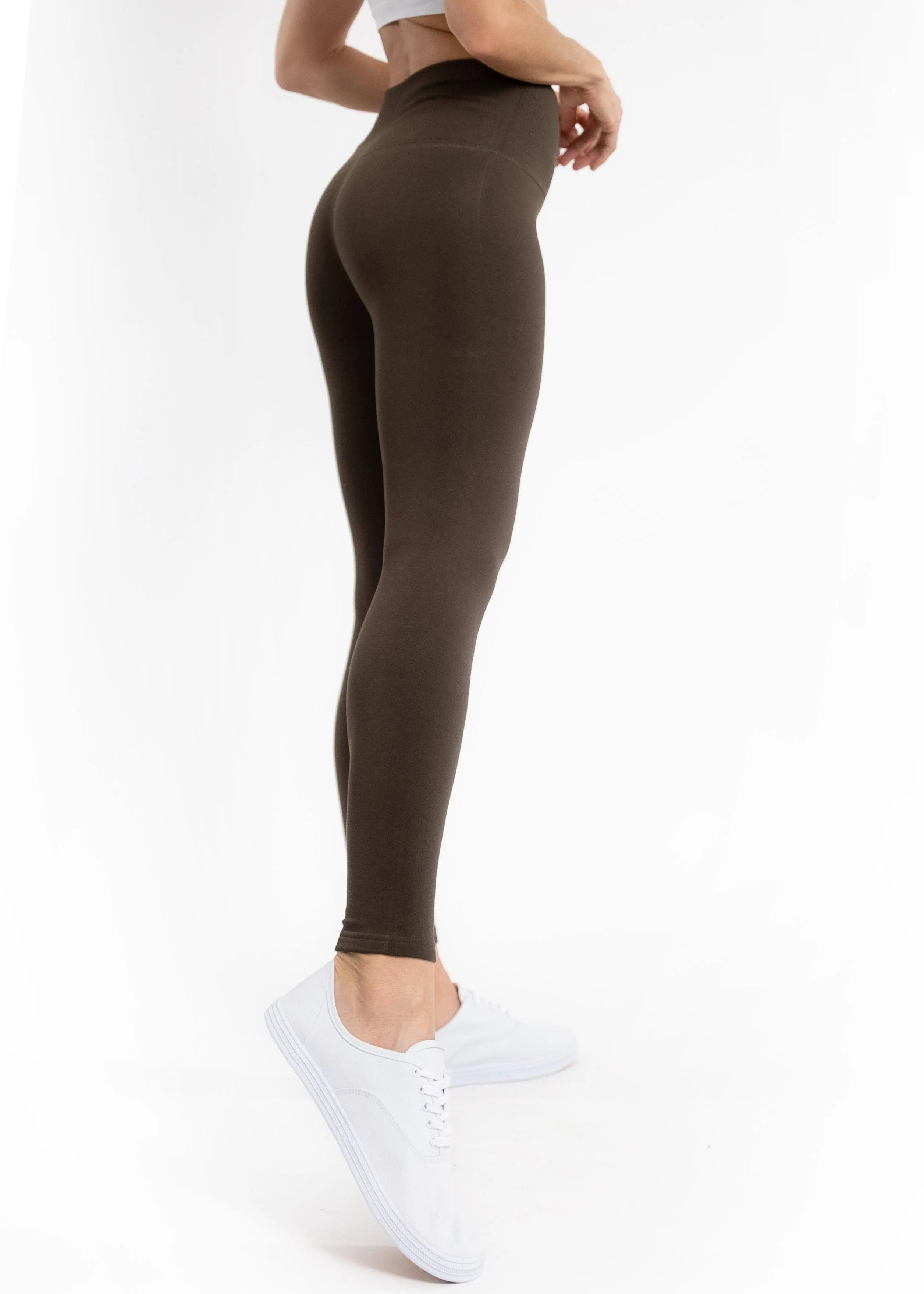 Fleece Lined Leggings: Charcoal