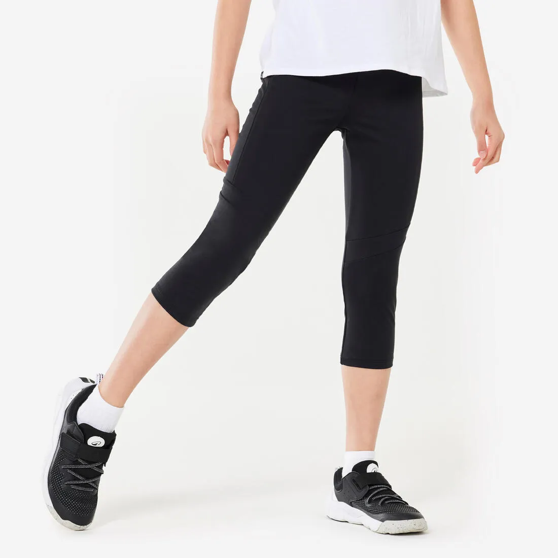Girls' Breathable Cropped Bottoms S500