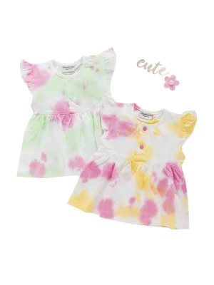 Girls Frock Short Sleeve Pack of 2