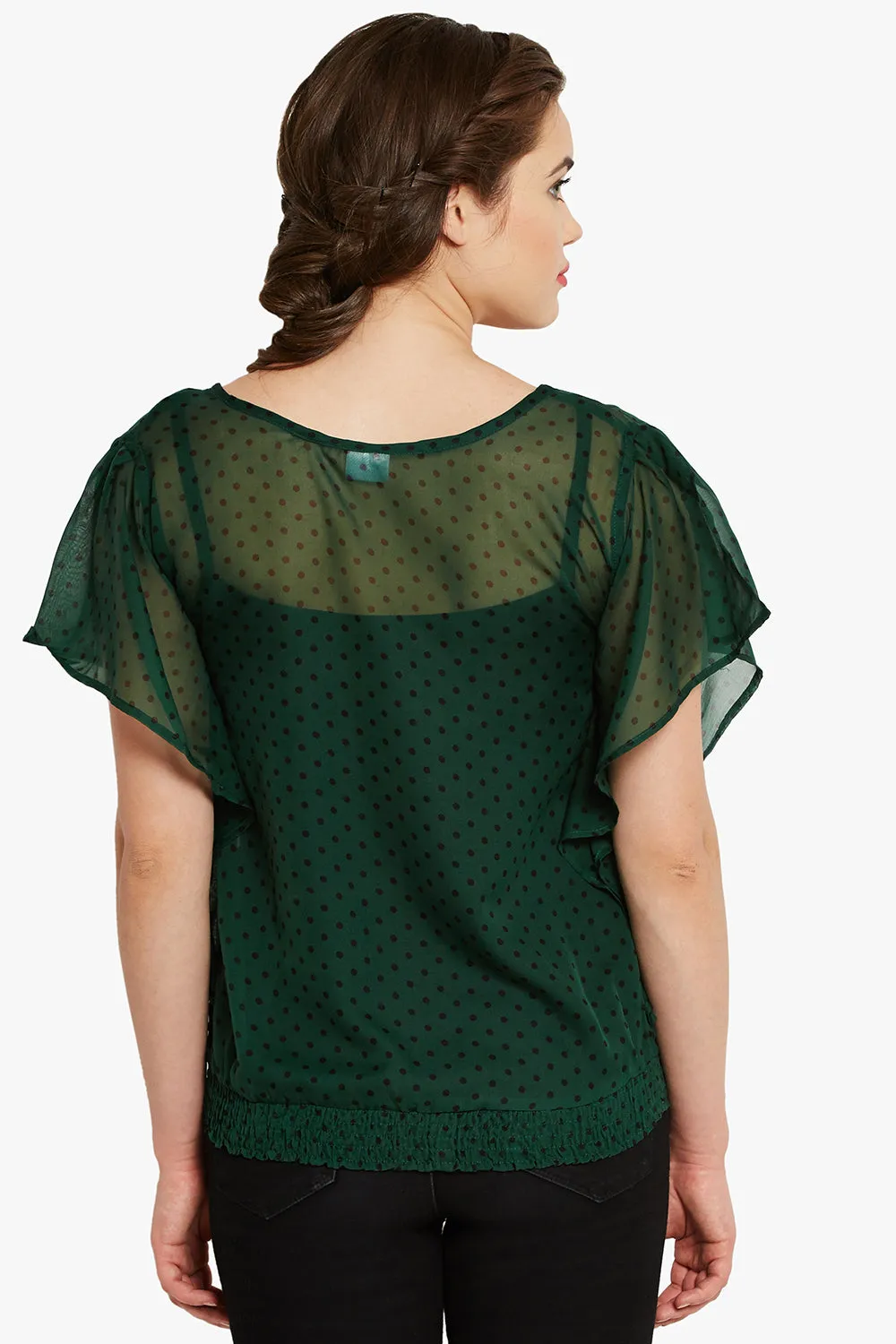 Green Polka Top