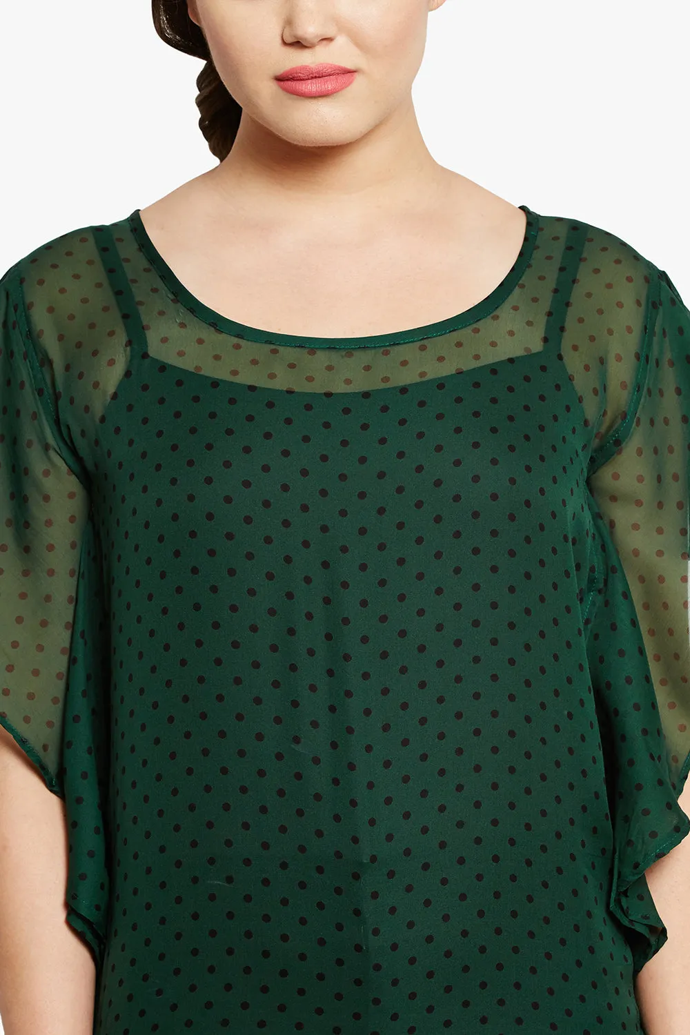 Green Polka Top