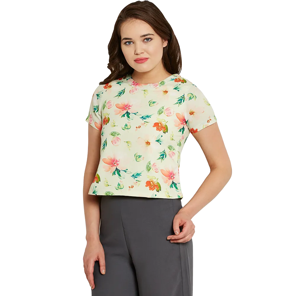 Half Sleeves Floral Top