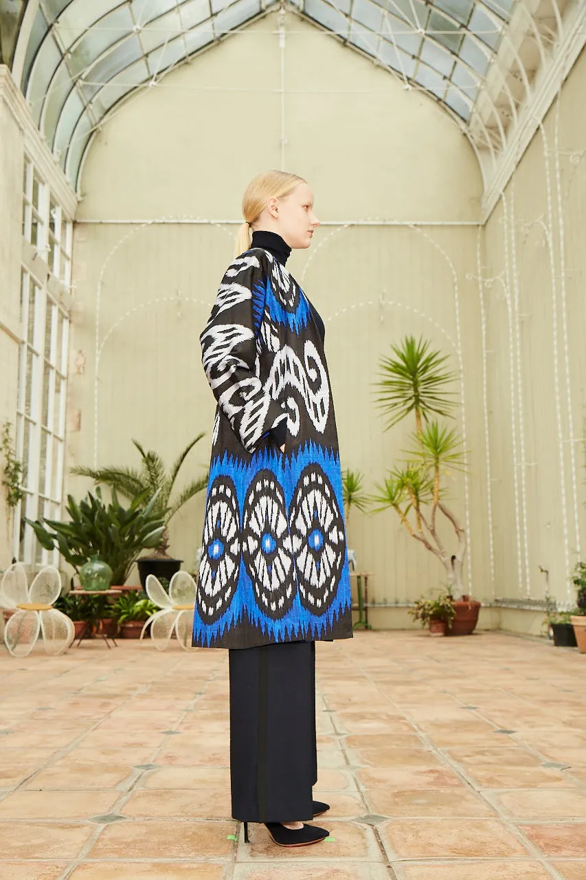 Handwoven Silk Ikat Chapan - Sitora - 'Star'