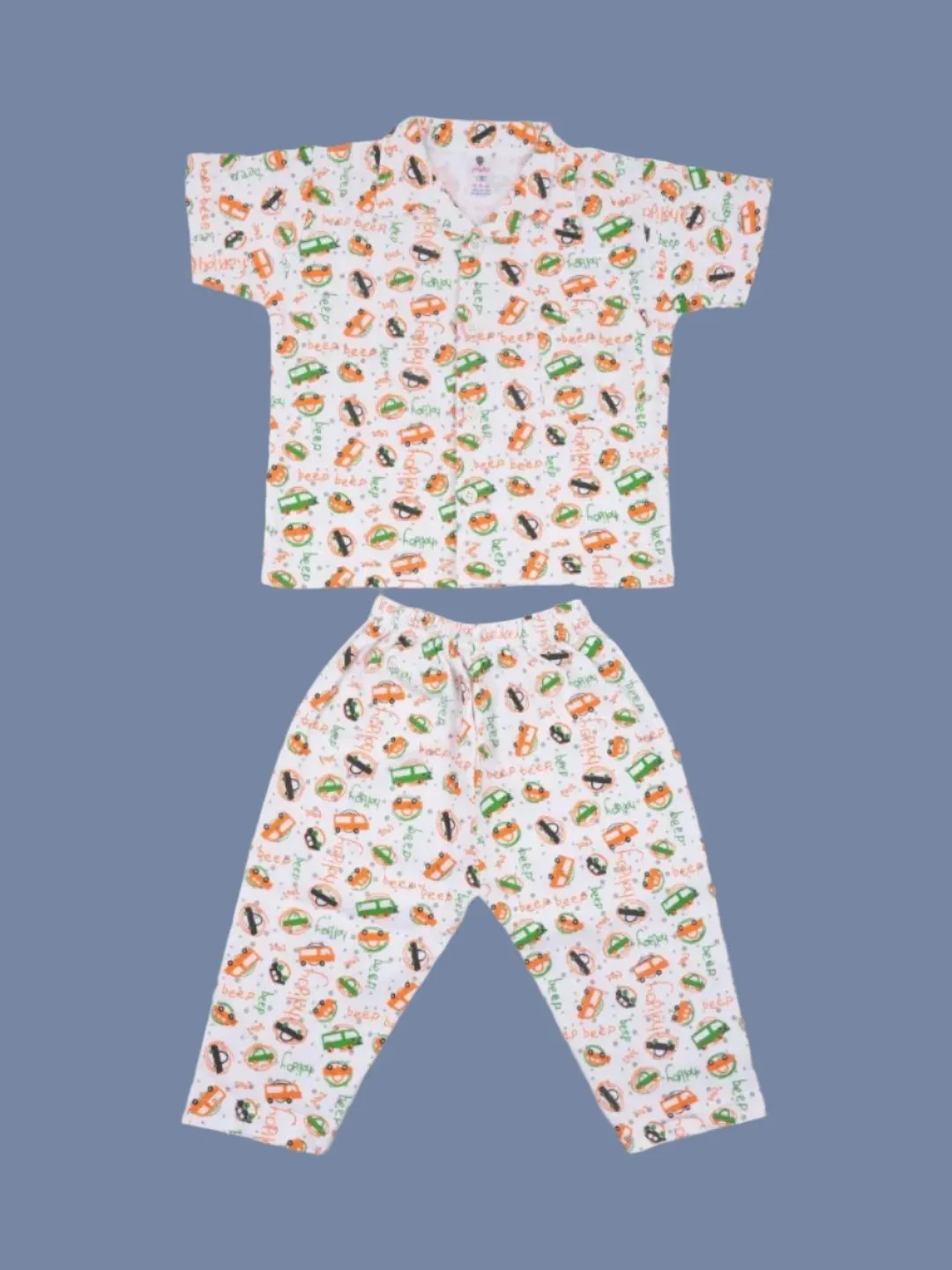 JayBee Half Sleeves Nightwear Pajama Set – Vibrant Multi-Print Design for Boys