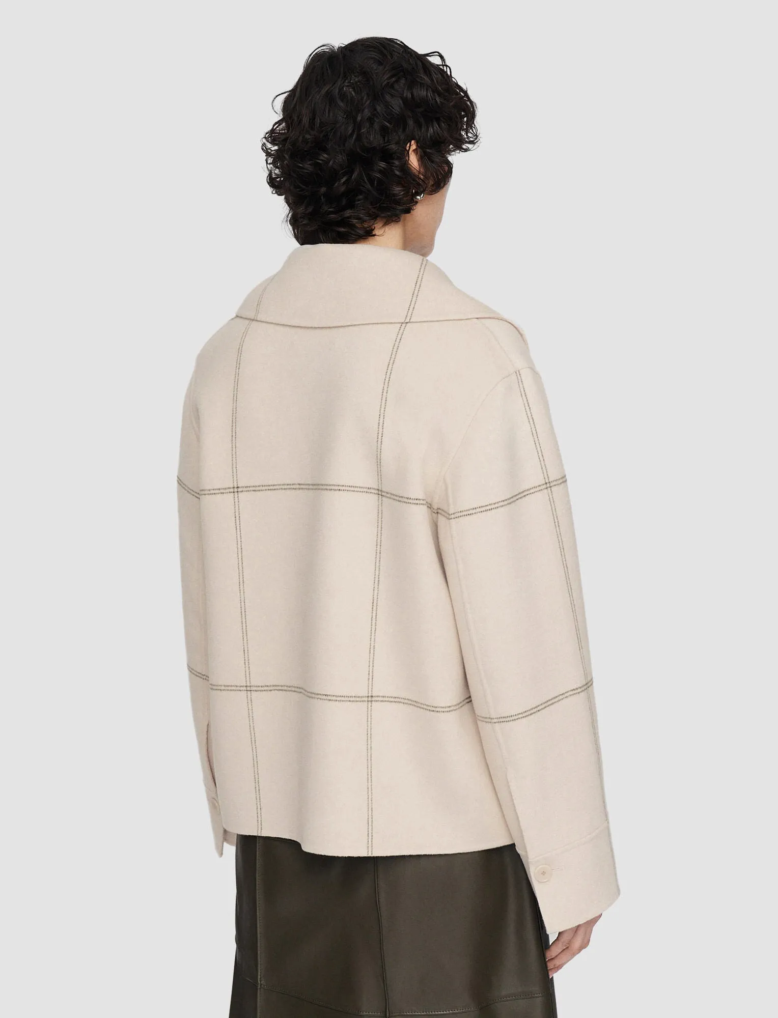JOSEPH DOUBLE FACE TARTAN ROLLET JACKET