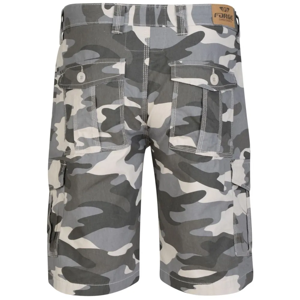 KAM Pure Cotton Camoflauge Shorts (309) in Dk Khaki & Grey in Waist 40 to 60